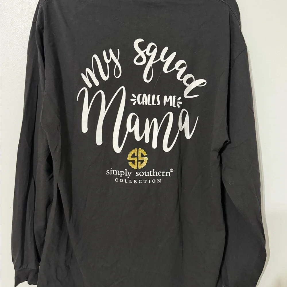 Simply Southern Black and Gold Long Sleeve Tee - Picture 2 of 2